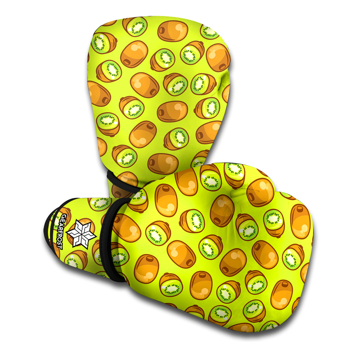 Cute Kiwi Pattern Print Boxing Gloves