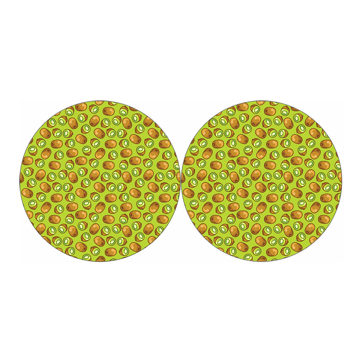 Cute Kiwi Pattern Print Car Coasters
