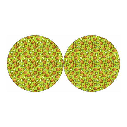 Cute Kiwi Pattern Print Car Coasters