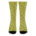 Cute Kiwi Pattern Print Crew Socks