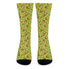 Cute Kiwi Pattern Print Crew Socks