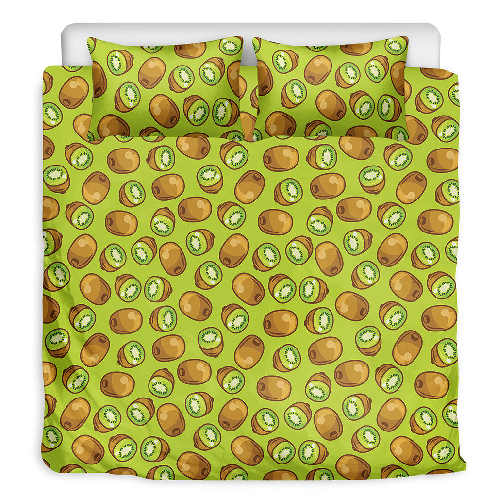 Cute Kiwi Pattern Print Duvet Cover Bedding Set