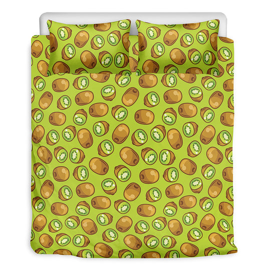 Cute Kiwi Pattern Print Duvet Cover Bedding Set