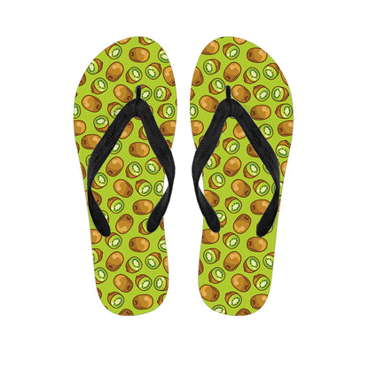 Cute Kiwi Pattern Print Flip Flops
