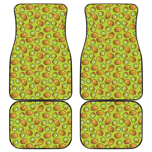 Cute Kiwi Pattern Print Front and Back Car Floor Mats