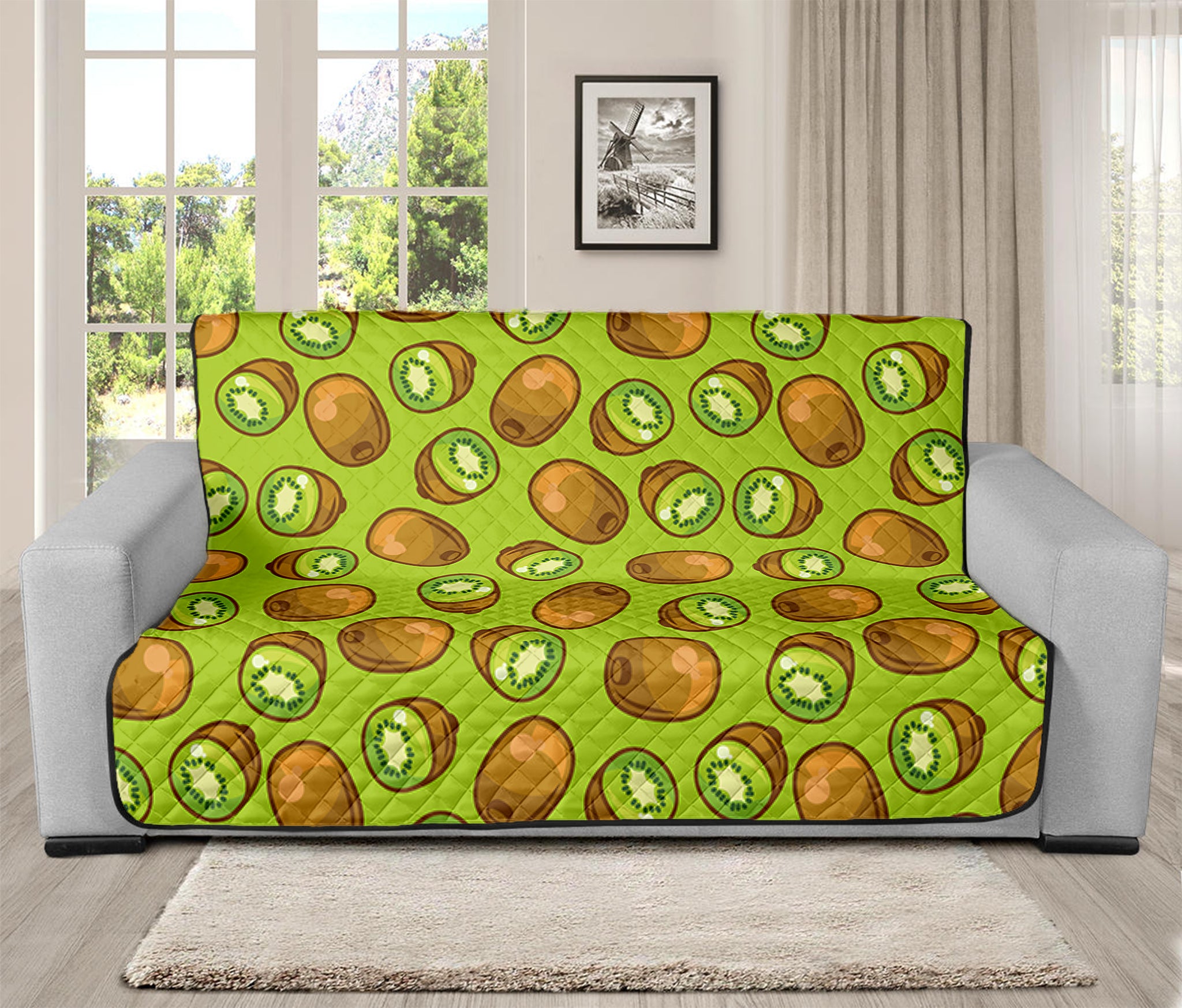 Cute Kiwi Pattern Print Futon Protector