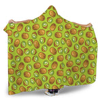 Cute Kiwi Pattern Print Hooded Blanket