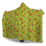 Cute Kiwi Pattern Print Hooded Blanket