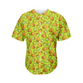 Cute Kiwi Pattern Print Men's Baseball Jersey