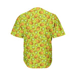 Cute Kiwi Pattern Print Men's Baseball Jersey