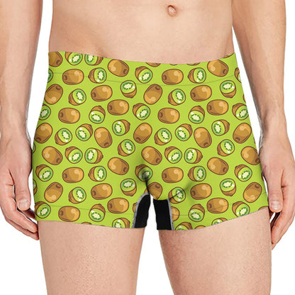 Cute Kiwi Pattern Print Men's Boxer Briefs