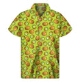 Cute Kiwi Pattern Print Men's Short Sleeve Shirt
