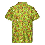 Cute Kiwi Pattern Print Men's Short Sleeve Shirt
