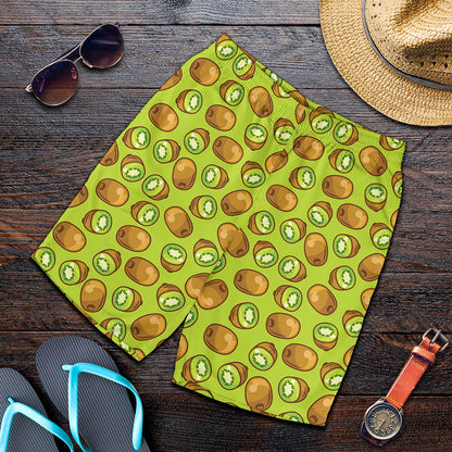 Cute Kiwi Pattern Print Men's Shorts