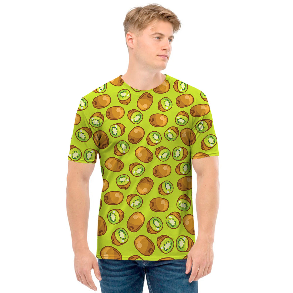 Cute Kiwi Pattern Print Men's T-Shirt