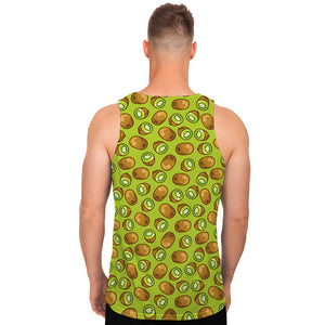 Cute Kiwi Pattern Print Men's Tank Top