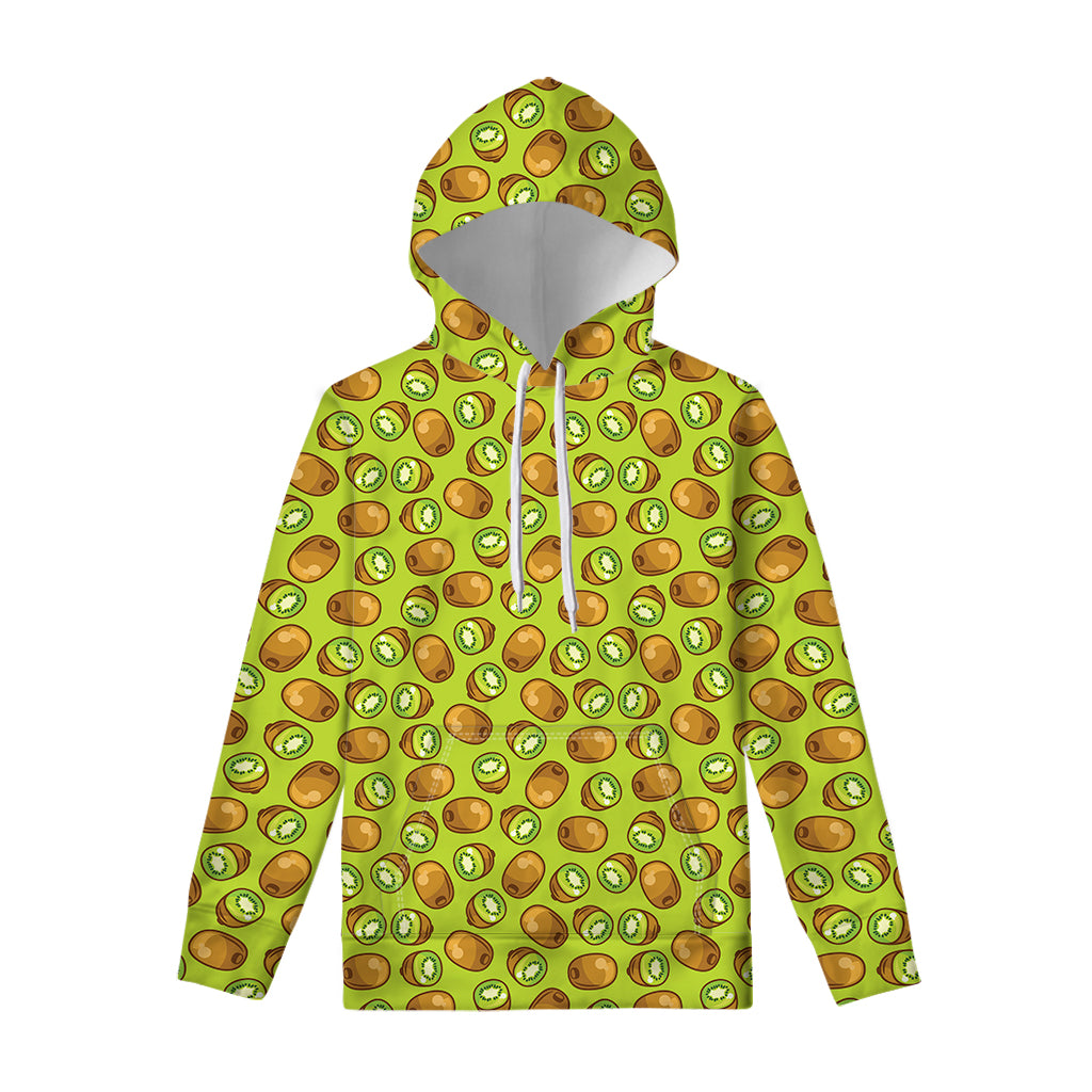 Cute Kiwi Pattern Print Pullover Hoodie