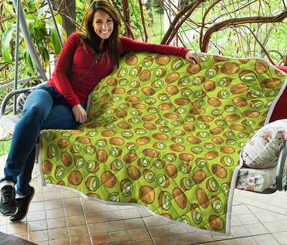Cute Kiwi Pattern Print Quilt