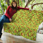 Cute Kiwi Pattern Print Quilt