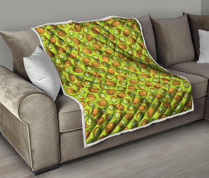 Cute Kiwi Pattern Print Quilt