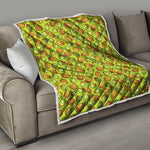 Cute Kiwi Pattern Print Quilt