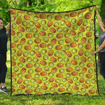 Cute Kiwi Pattern Print Quilt