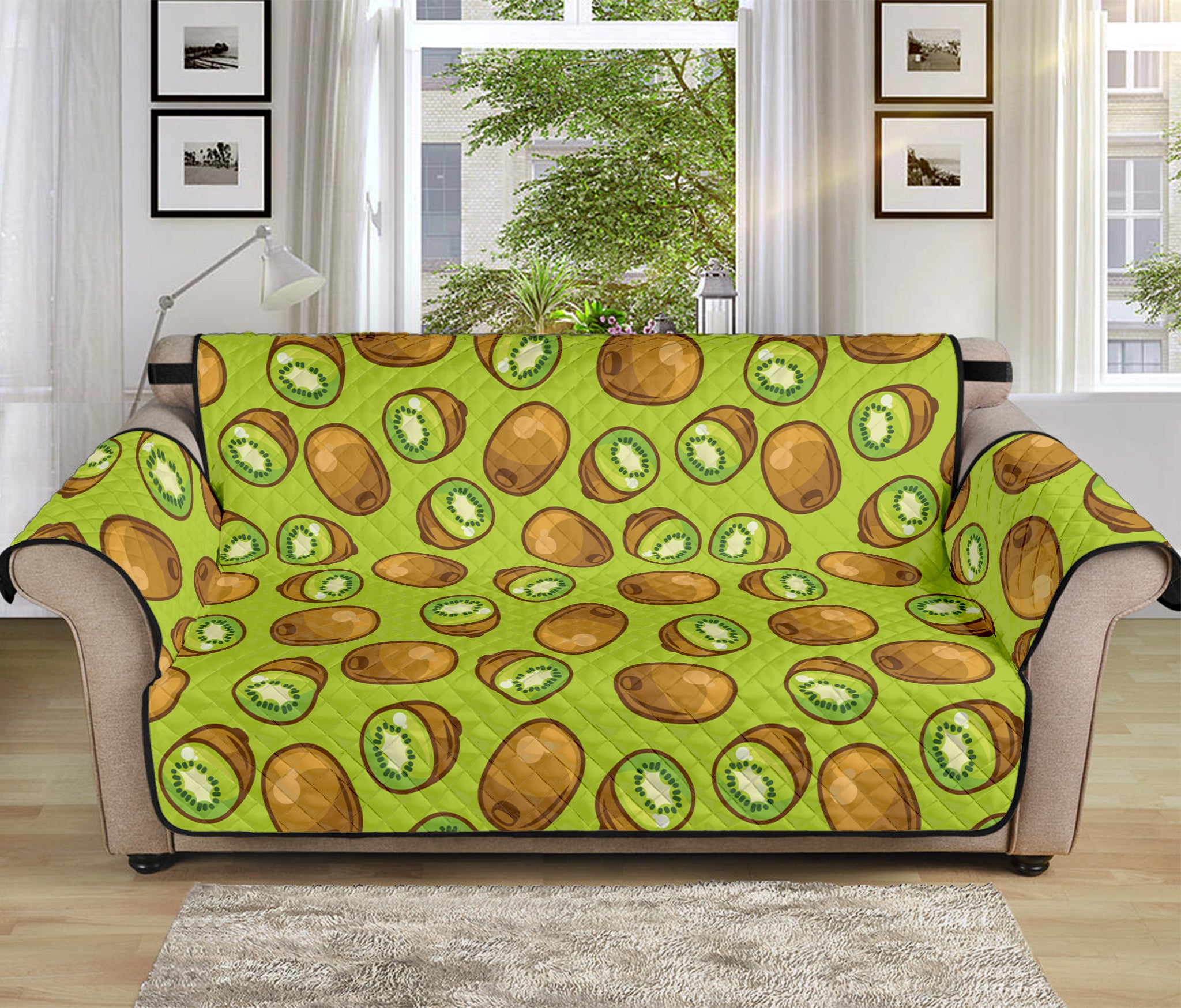 Cute Kiwi Pattern Print Sofa Protector