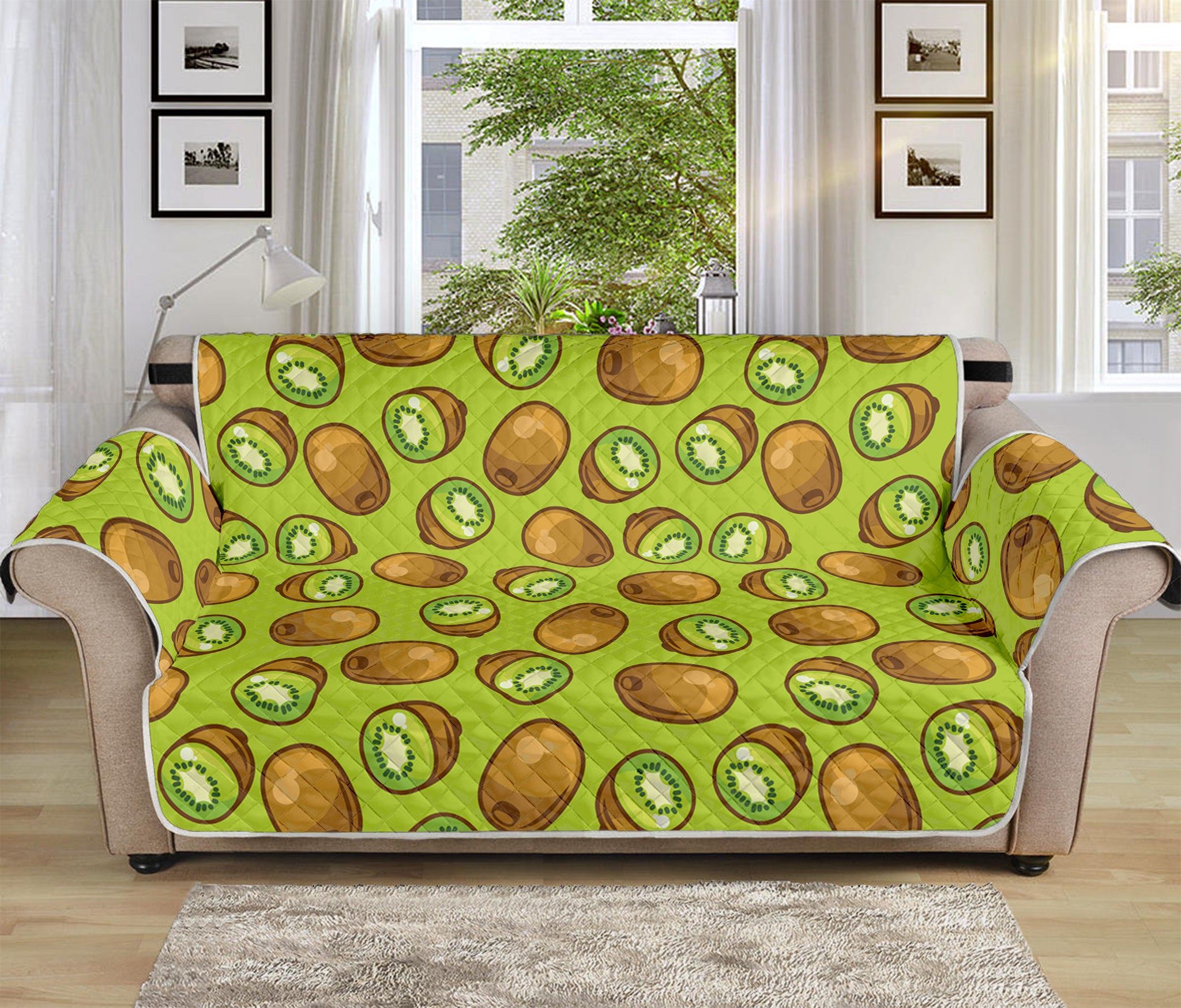 Cute Kiwi Pattern Print Sofa Protector