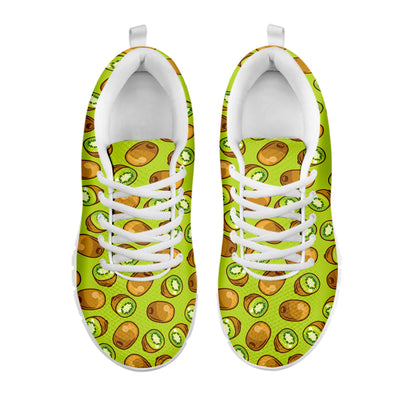 Cute Kiwi Pattern Print White Sneakers