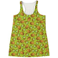 Cute Kiwi Pattern Print Women's Racerback Tank Top