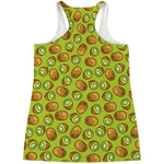 Cute Kiwi Pattern Print Women's Racerback Tank Top