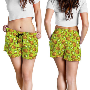 Cute Kiwi Pattern Print Women's Shorts