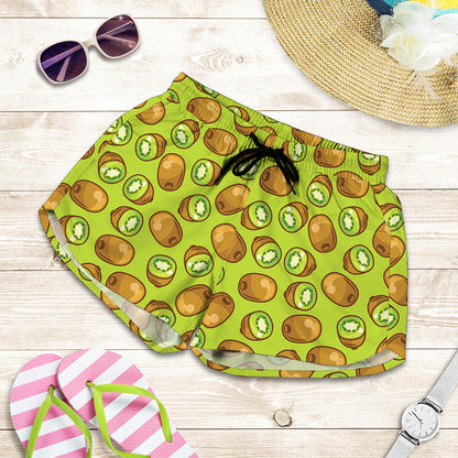 Cute Kiwi Pattern Print Women's Shorts