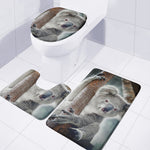 Cute Koala Print 3 Piece Bath Mat Set