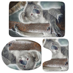 Cute Koala Print 3 Piece Bath Mat Set
