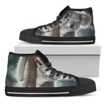 Cute Koala Print Black High Top Shoes