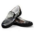 Cute Koala Print Black Slip On Sneakers