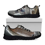 Cute Koala Print Black Sneakers