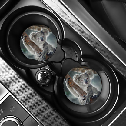 Cute Koala Print Car Coasters