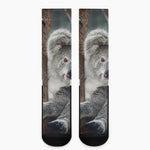 Cute Koala Print Crew Socks