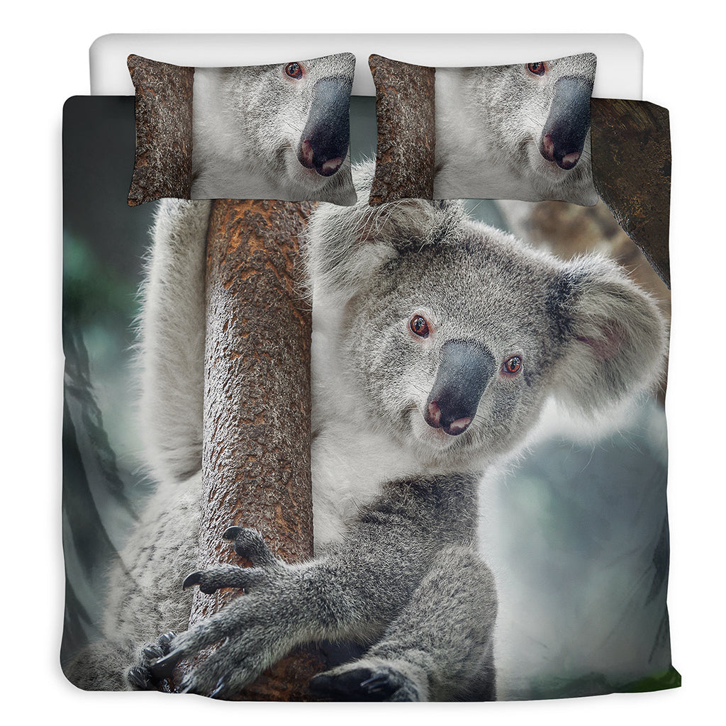 Cute Koala Print Duvet Cover Bedding Set