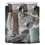 Cute Koala Print Duvet Cover Bedding Set