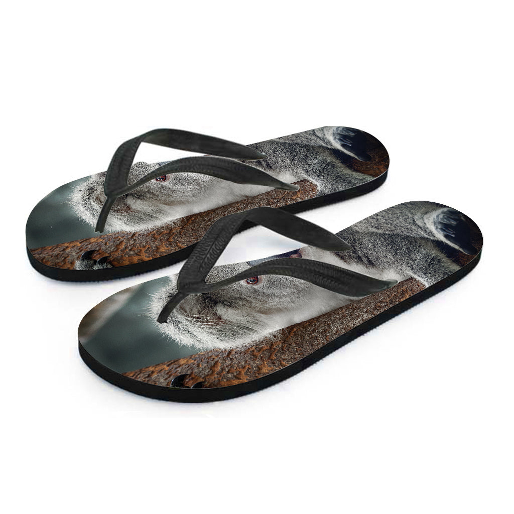 Cute Koala Print Flip Flops