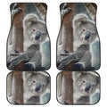 Cute Koala Print Front and Back Car Floor Mats