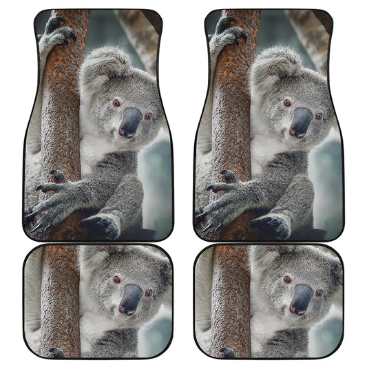 Cute Koala Print Front and Back Car Floor Mats