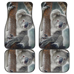 Cute Koala Print Front and Back Car Floor Mats