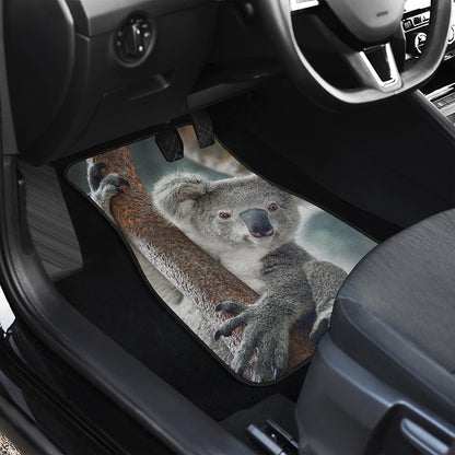 Cute Koala Print Front and Back Car Floor Mats