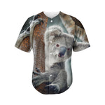 Cute Koala Print Men's Baseball Jersey