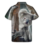 Cute Koala Print Men's Short Sleeve Shirt