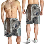 Cute Koala Print Men's Shorts